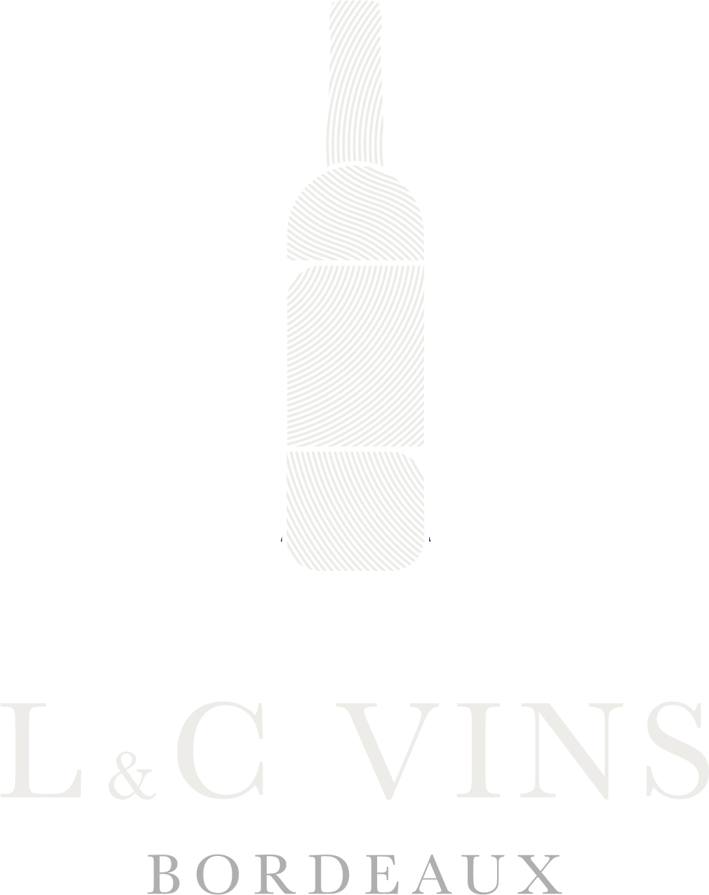 Logotype L&C vins representing 3 bottles of wine